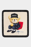 Gorra Six Beige Béisbol con Parche oso
