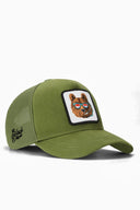 Gorra Verde Trucker Niños con Parche leopardo - Image 1