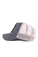 Gorra Antracita - Rosa Polvo Hip Hop Premium con Parche labio
