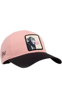 Gorra Six Negro - Salmón Béisbol con Parche mono
