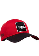 Gorra Six Negro Rojo Béisbol con Parche Sparkle