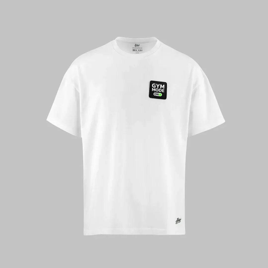 Camiseta Talla Grande Blanca con Parche Intercambiable B-Shirt BlackBörk