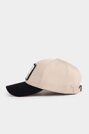 Gorra Six Negro Beige Béisbol con Parche caballo