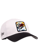 Gorra Six Negro Blanco Béisbol con Parche ardilla
