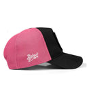 Gorra Tejido Cordura Negro y Rosa Cordura con Parche Oso