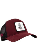 Gorra de Burdeos - Negro Hip Hop Premium con Parche See You Later Never