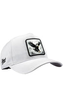Gorra Blanco Béisbol con Parche águila