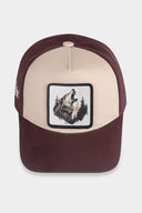 Gorra Café Beige Béisbol con Parche lobo