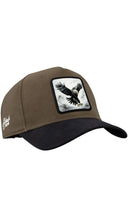 Gorra Negro Caqui Béisbol con Parche águila