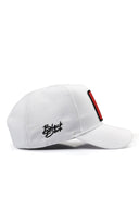 Gorra Blanco Béisbol con Parche leopardo