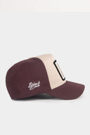 Gorra Café Beige Béisbol con Parche oso sonriente