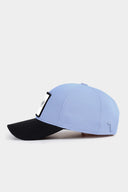 Gorra Six Negro - Azul Hielo Béisbol con Parche EL PATRON