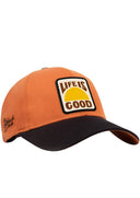 Gorra Six Negro - Ladrillo con Parche Life is Good