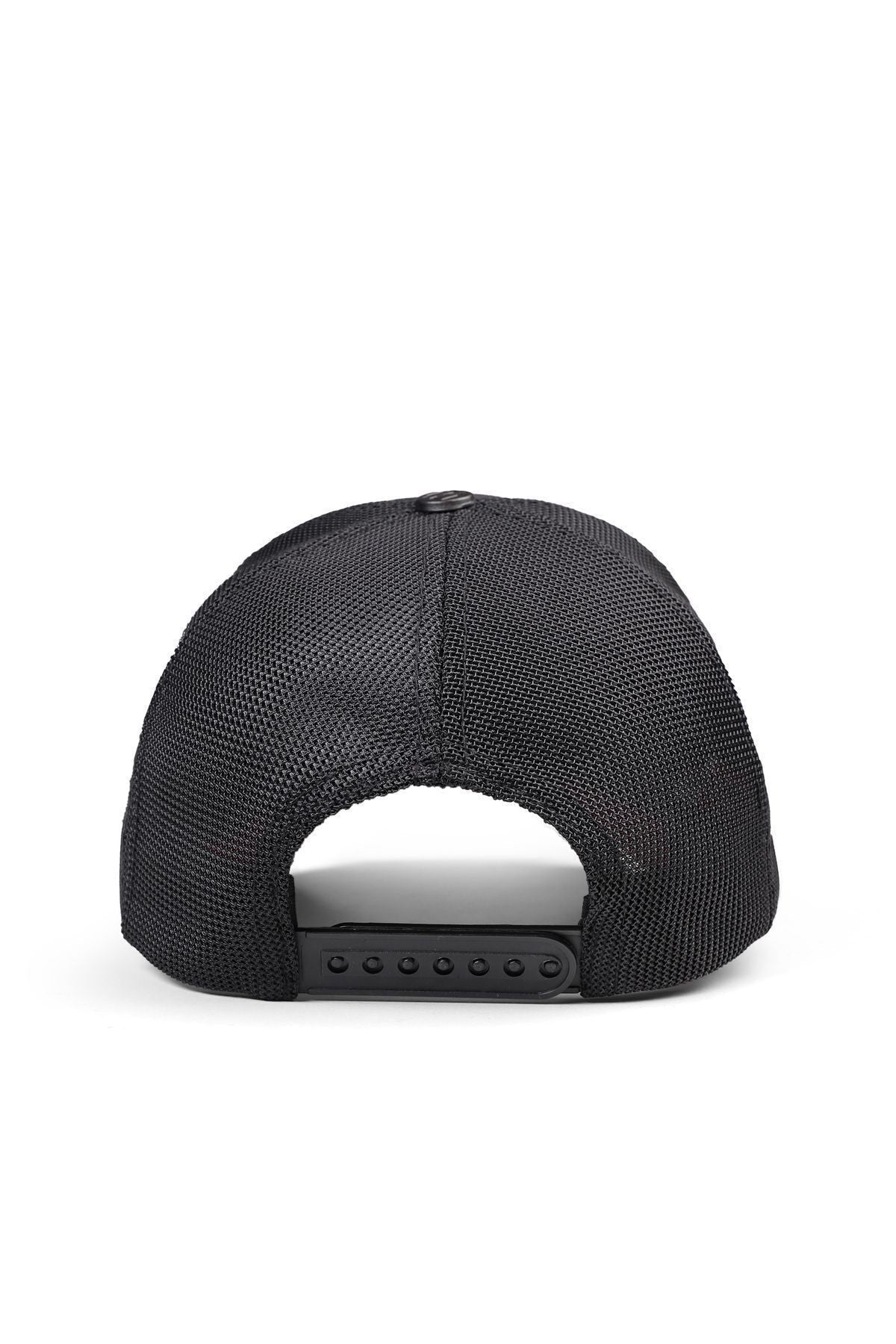 Gorra Blanco-Negro Trucker - Detalle de malla | BlackBörk España