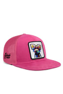 Gorra Rosa Hip Hop Niños Trucker con Parche camaleón