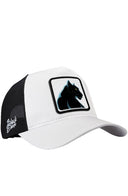 Gorra Blanco Negro Hip Hop Premium con Parche Pantera