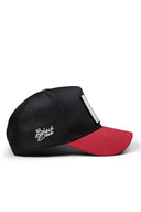 Gorra Rojo - Negro Hip Hop Premium con Parche oso