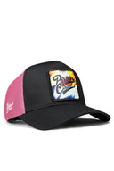 Gorra Negro Rosa Hip Hop Premium con Parche camarógrafo
