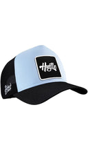 Gorra Negro Azul Hielo con Parche Hustle