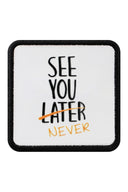 Gorra de Ladrillo Negro Hip Hop Niños Trucker con Parche See You Later Never