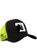 Gorra de Negro - Neón Hip Hop Premium con Parche Pantera