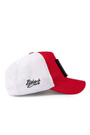 Gorra Rojo - Blanco Hip Hop Premium con Parche Normal is Boring Logolu