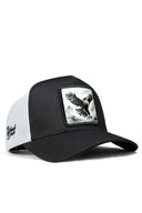 Gorra Negro Blanco Hip Hop Premium con Parche águila