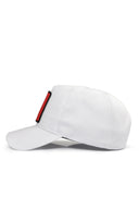 Gorra Blanco Béisbol con Parche dedo