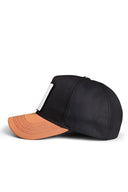 Gorra Ladrillo Negro Béisbol con Parche ciervo