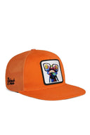 Gorra Naranja Hip Hop Niños Trucker con Parche camaleón