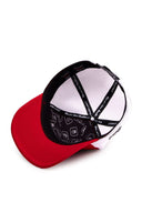 Gorra Rojo - Blanco Hip Hop Premium con Parche Normal is Boring Logolu