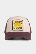 Gorra Café Beige Béisbol con Parche Life is Good