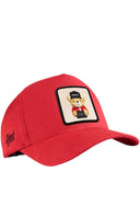 Gorra Rojo Béisbol con Parche oso sonriente