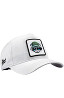 Gorra Blanco Béisbol con Parche gato