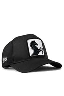 Gorra Negro Béisbol con Parche caballo