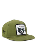 Gorra Verde Hip Hop Niños con Parche leopardo - Image 1