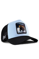 Gorra Celeste-Negro Trucker con Parche Oso Salvaje