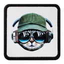 Parche Gato Auriculares Dj para Gorras BlackBork