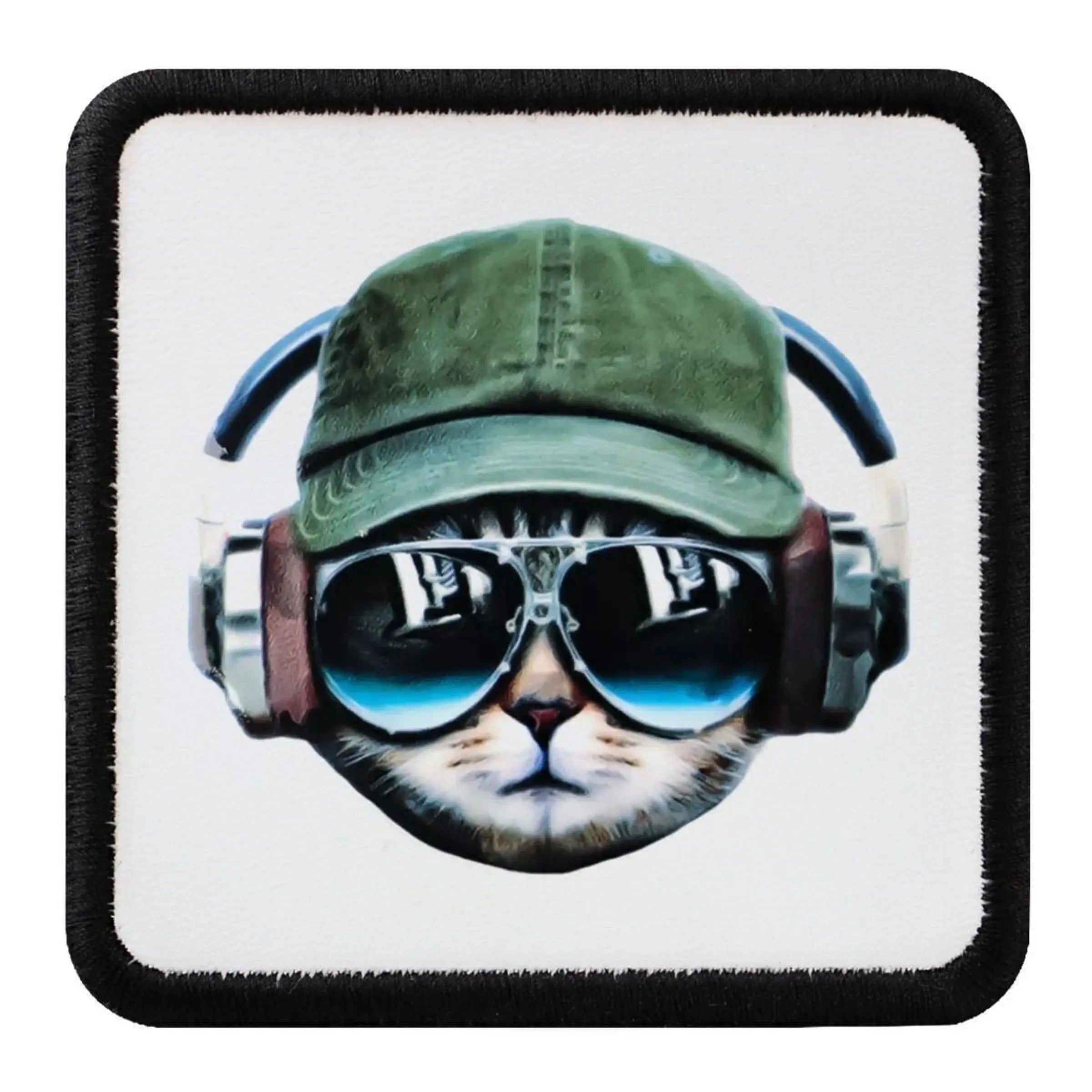 Parche Gato Auriculares Dj para Gorras BlackBork BlackBörk