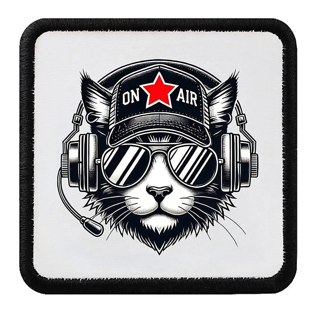 Parche Gato Hiphop Dj Negro para Gorras BlackBork BlackBörk