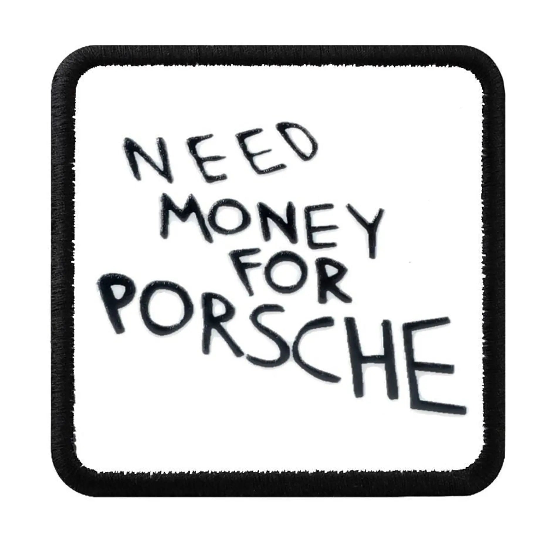 Parche Need Money for Porshe para Gorras BlackBork BlackBörk