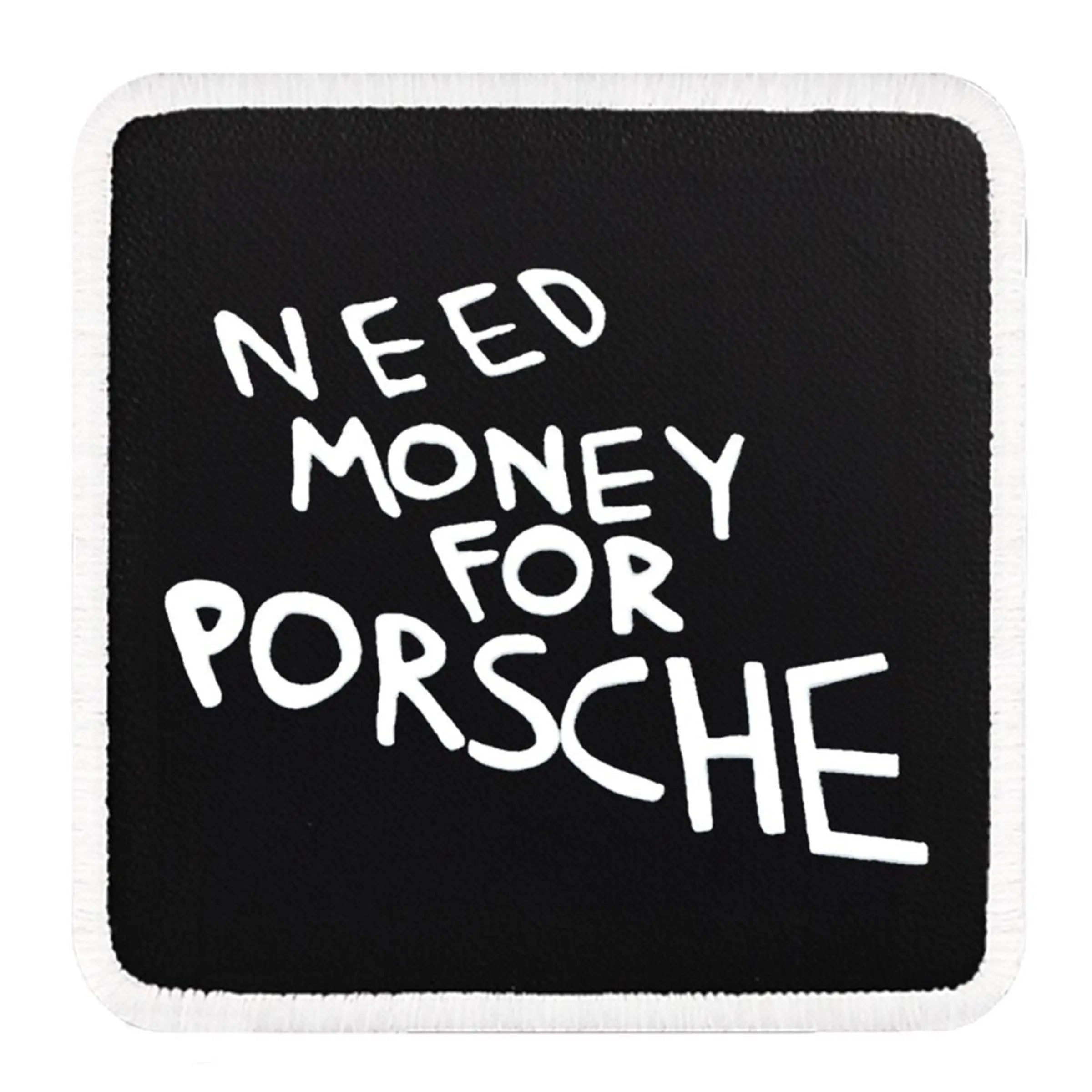 Parche Need Money for Porshe para Gorras BlackBork BlackBörk