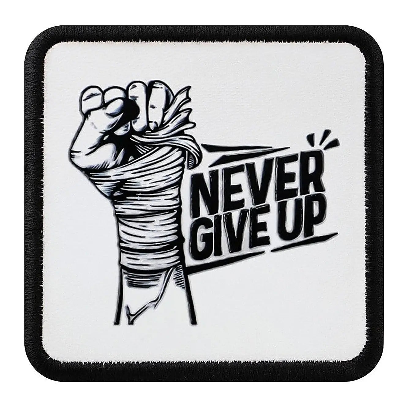Parche Never Give Up para Gorras BlackBork BlackBörk