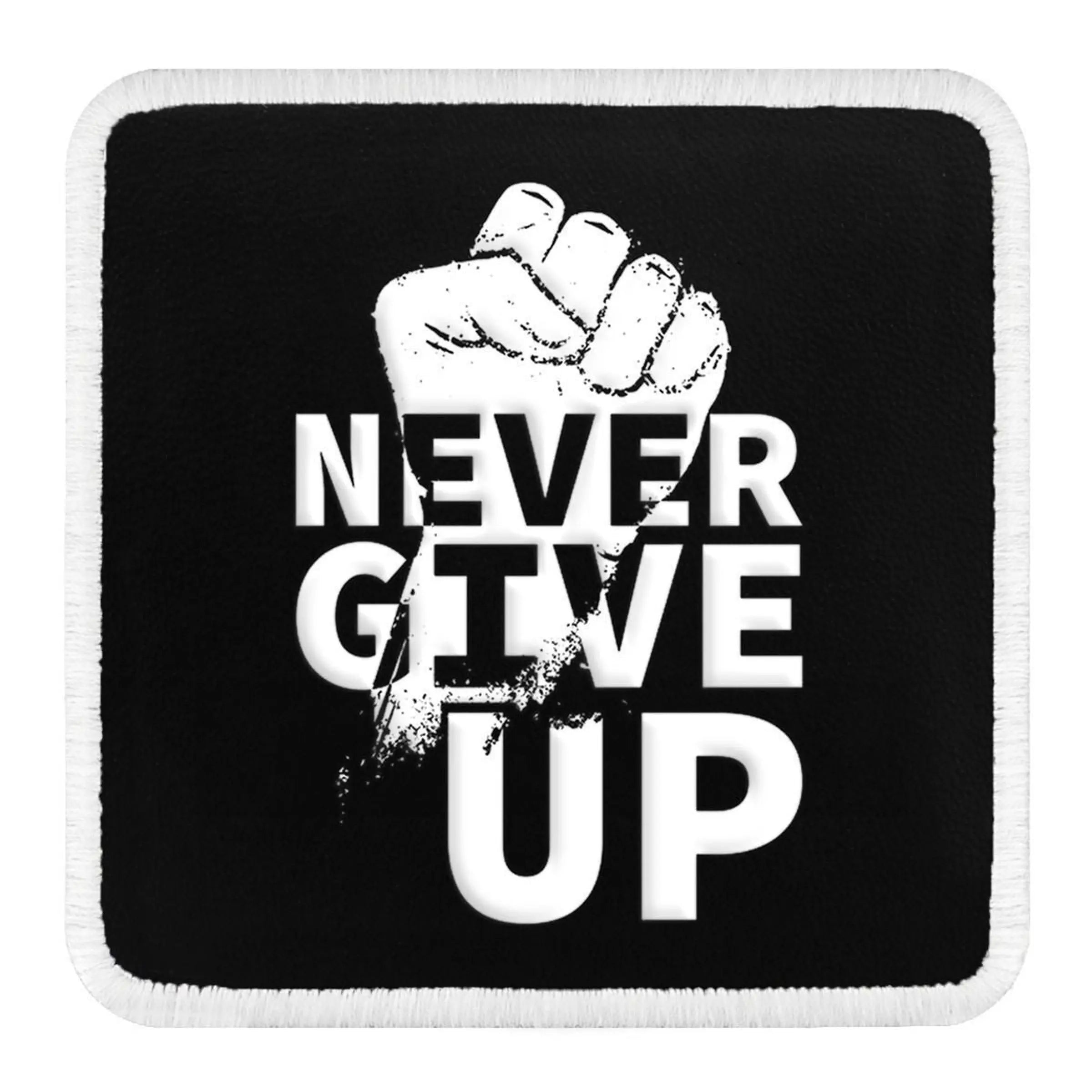 Parche Never Give Up para Gorras BlackBork BlackBörk