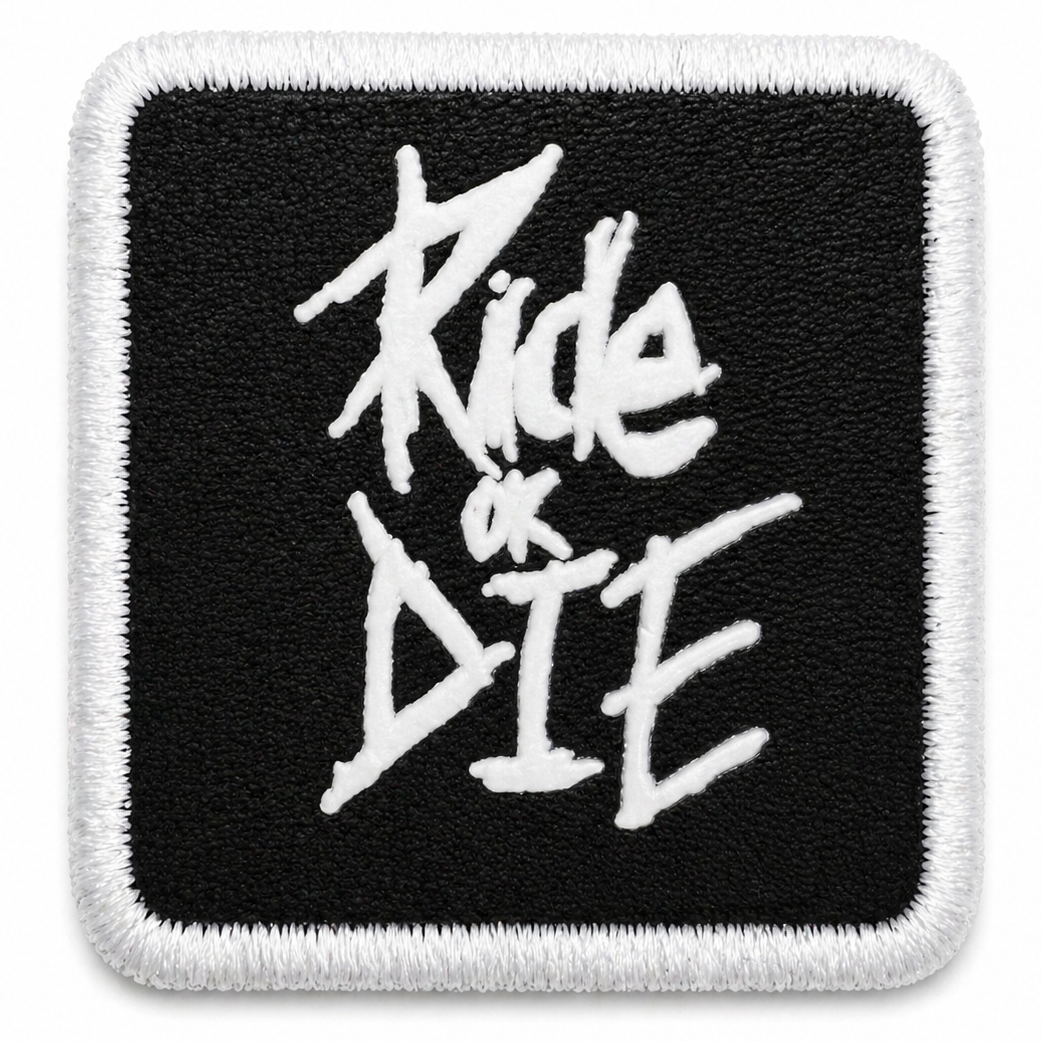 Parche Ride or Die para Gorras BlackBork BlackBörk
