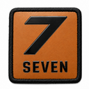 Parche Número 7 Seven para Gorras BlackBork